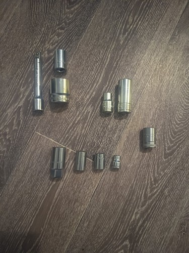 Lot douilles chrome - vanadium, +
